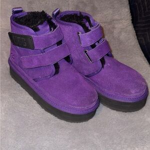 UGG Vibrant Purple Boots with Black Sole